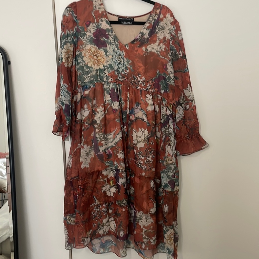 Anthropologie Printed to the Knee Dress